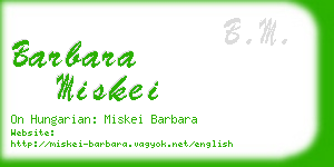barbara miskei business card